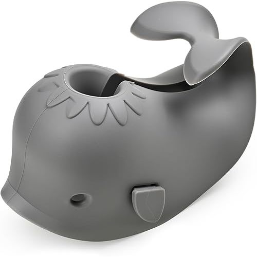 Mandoo Faucet Cover Bathtub Baby, Bath Spout Cover for Baby, Bath Faucet Cover for Kids, Tub Spout Cover Bathtub Faucet Cover Kids Safety, Protection Baby Universal Bath Silicone Toys Whale Grey