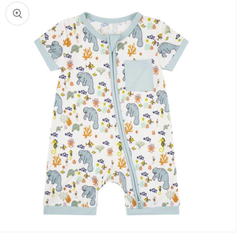 Manatee Bamboo Baby Boy Shortie Romper – Emerson and Friends
