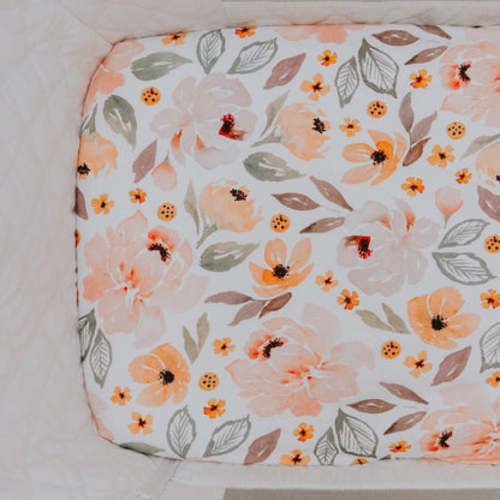 Regular Bassinet Waterproof Sheet - Peony Pop – Cloth Bums