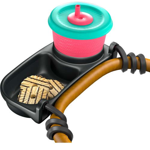 Universal Stroller Snack Tray | Stroller Cup Holder | Silicone Flexible Arms Grip Stroller Bar Stays in Place | Stroller Tray Attachment with Cups Holder for Baby Toddler | Stroller Accessories