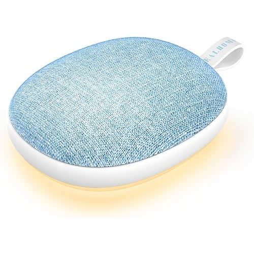 Portable White Noise Machine for Adults Baby & Travel – 6 Relaxing Sounds, Long-Lasting 1200mAh Battery, Bluetooth Music Streaming, Night Light & TF Card Compatible Sleep Aid Device Blue
