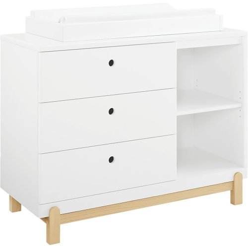 Delta Children Poppy Natural,White Colors,Light Wood,White Dresser