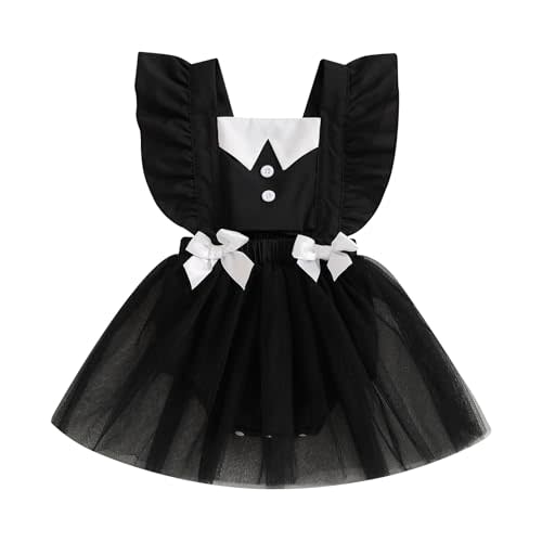 Baby Girl Halloween Outfit Ghost Skeleton Bodysuit Romper Ruffle Tulle Dress Gothic Stuff One Piece Jumpsuit Outfits