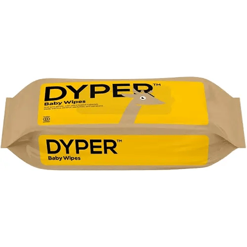 DYPER Viscose from Bamboo Baby Wet Wipes | 99.9% Water Unscented for Sensitive Newborn Skin | Hypoallergenic | Honest Ingredients | Made with Plant-Based* Materials | Face & Hand | 1 Pack