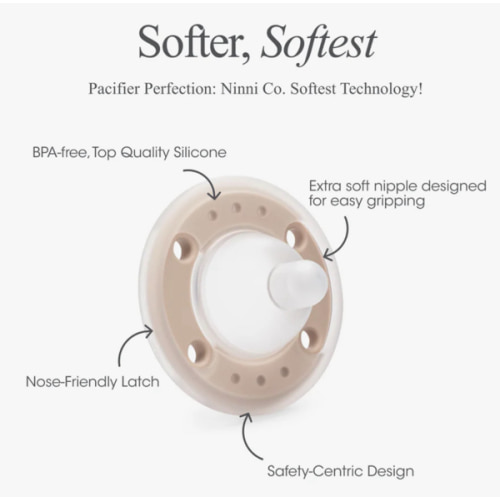 Ninni Pacifier Petal Pink 2 Pack