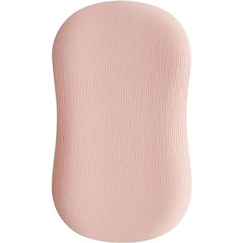 Konssy Muslin Baby Lounger Cover 1 Pack, 100% Cotton Newborn Lounger Sheets, Soft and Breathable Baby Nest Slipcover, Cover Only (Pink)