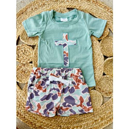 Camo Embroidered Cross Set - Preorder – Little Southern Brand