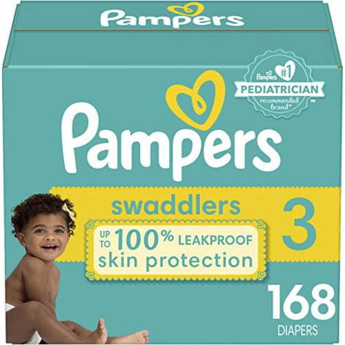 Diapers Size 3, 168 Count - Pampers Swaddlers Disposable Baby Diapers, (Packaging May Vary)