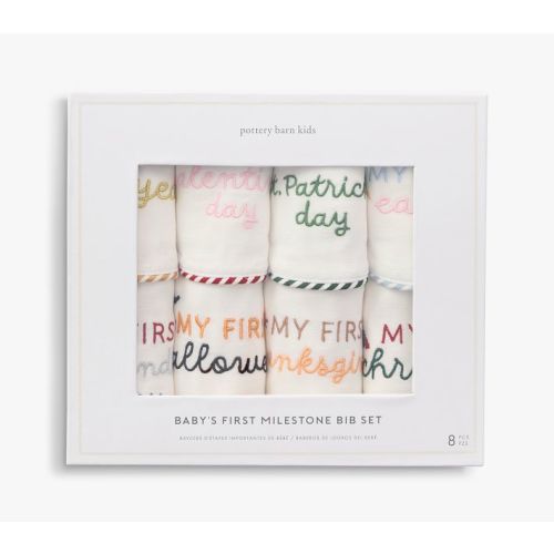 Baby's First Milestone Bib Set of 8