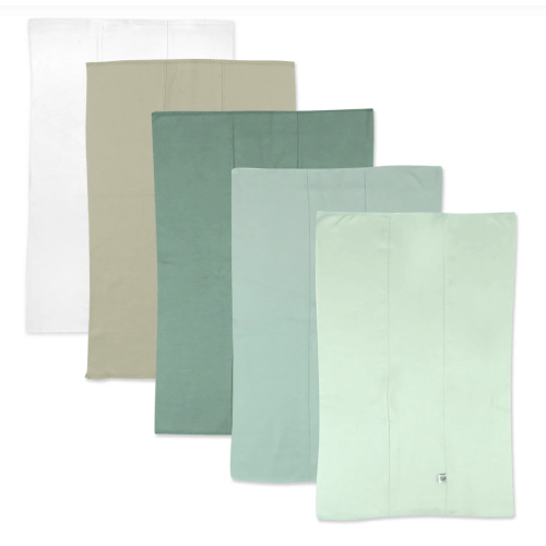 5-Pack Organic Cotton Knit Tri-fold Burp Cloths | Honest Baby Clothing