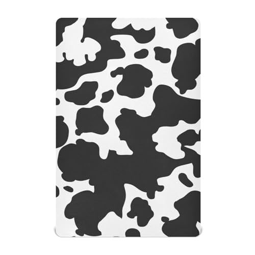Fitted Crib Sheets for Baby Boys or Girls Soft Breathable Baby Play Yard Sheet for Standard Size Crib Mattress 52x28in Cow Skin Texture Abstract Empty