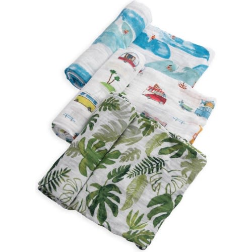 little unicorn 3-Pack Muslin Swaddle Blanket