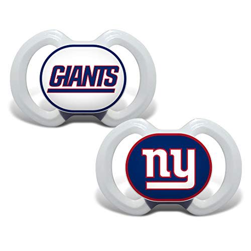 BabyFanatic Pacifier 2-Pack - NFL New York Giants - Officially Licensed League Gear