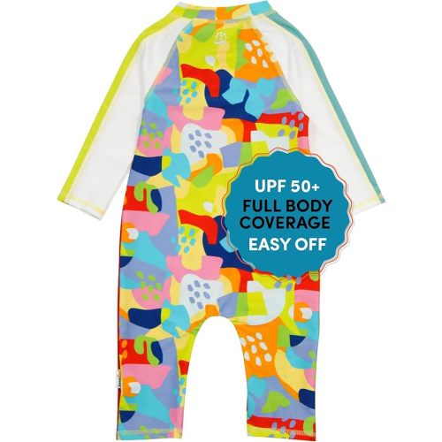 SwimZip Girls' Long-Sleeve UPF 50+ Swimsuit for Baby, Toddler, & Little Girls