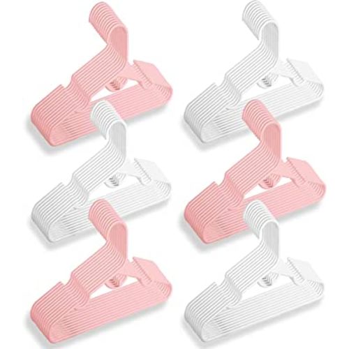 Minne Baby Minnebaby Plastic Baby Hangers 60 Pack, Ultra Thin No Slip Infant  Nursery Clothes Hangers With 6 Pcs Cute Clothing Dividers For