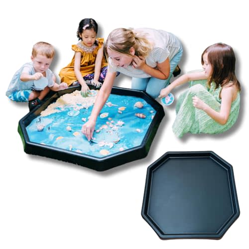 Learning Through PLAYtrays TUFF Tray (Large Black) Premium Quality TUFF Tray, Sensory Play Tray, Sand and Water, Sensory Table Stand Not Included