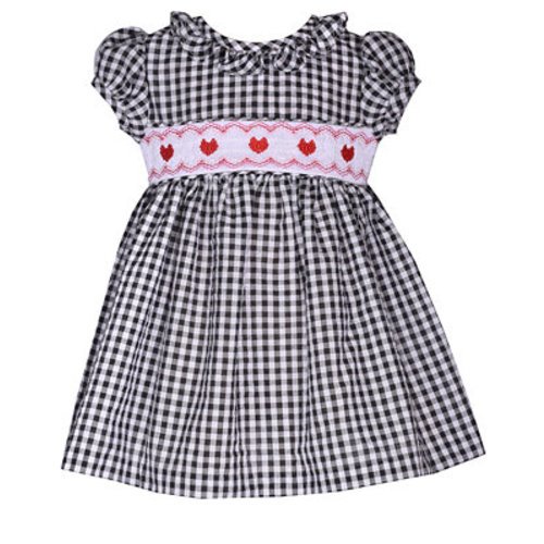 Baby Girls Heart Smocking Dress