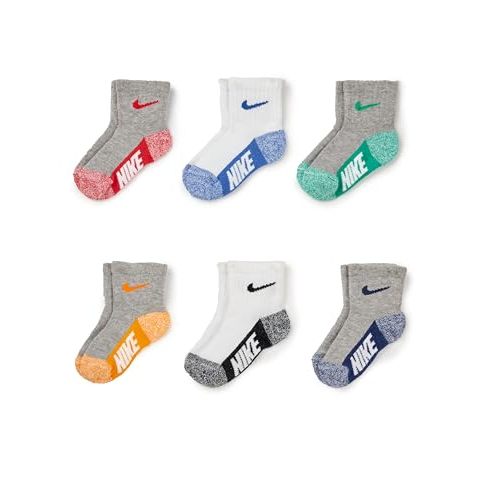 Nike Kids' 6-Pack Multi Logo Baby/Toddler Socks