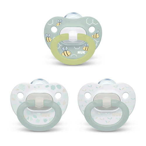 NUK Orthodontic Pacifiers, 3 Pack, 0-6 Months, Unisex