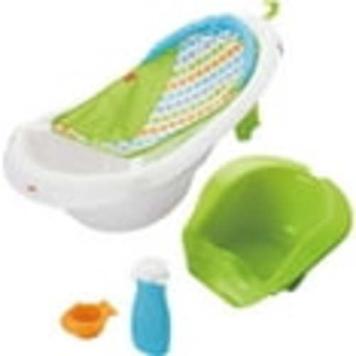 Fisher-Price 4-in-1 Infant Bathtub, Sling Set, Grow with Baby from Newborn to Toddler, Green