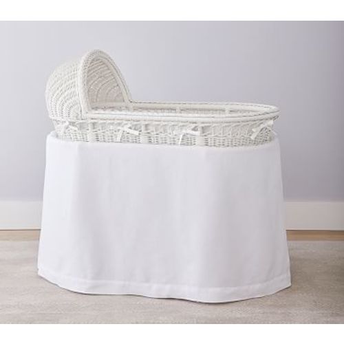 Linen Bassinet Skirt, White