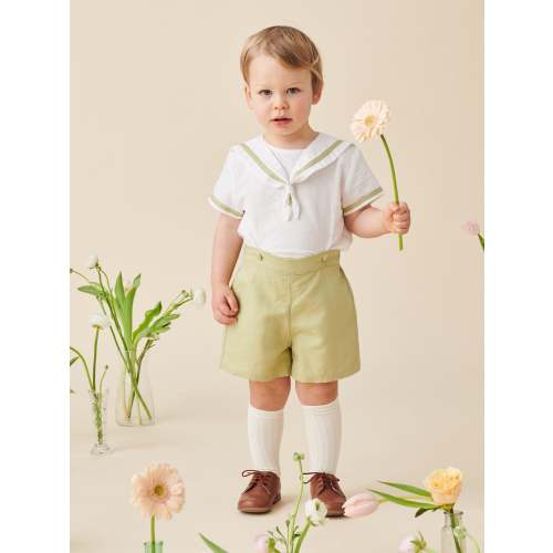 Hill House Home X La Coqueta Pistachio Antonio Baby Boy Set | La Coqueta Kids