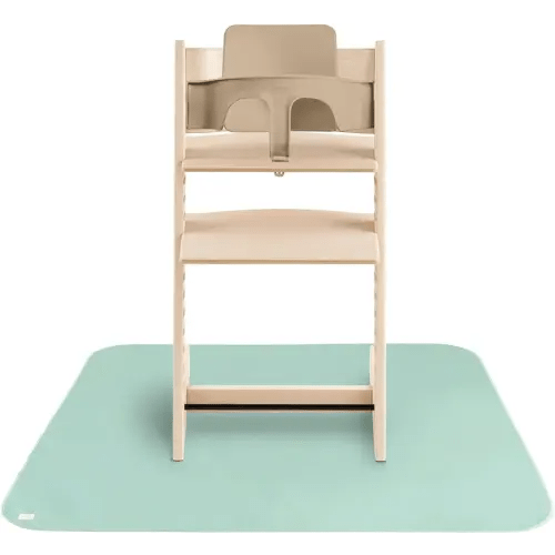 mushie Baby Splat Mat 42.5x42.5 Inch (Roman Green) | Water Resistant for Under High Chair and Infant Play