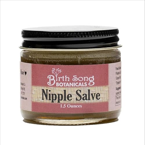 Organic Herbal Nipple Cream for Breastfeeding – Lanolin-Free Nipple Butter for Cracked Nipples, Nursing Relief, Postpartum Essentials & Breastfeeding Must Haves – 1.5 oz Jar