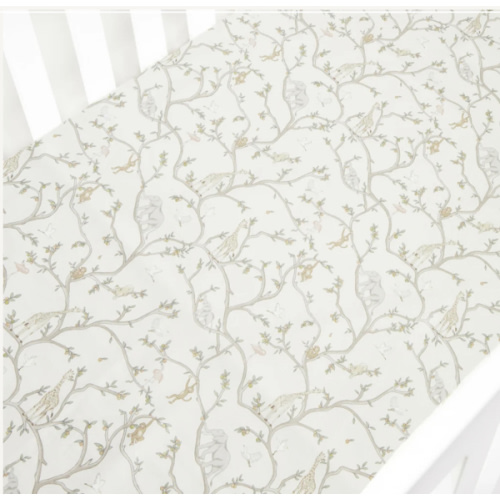 Animal Parade Crib Sheet - Ivory | Gooselings