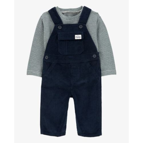 Baby 2-Piece Striped Tee & Corduroy Overall Set - Carter's | Carter's