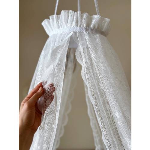 Lace Canopy Cot Mobile Baby Girl Mobile Room Decor Nursery Mobile 30 cm / 12 in diameter