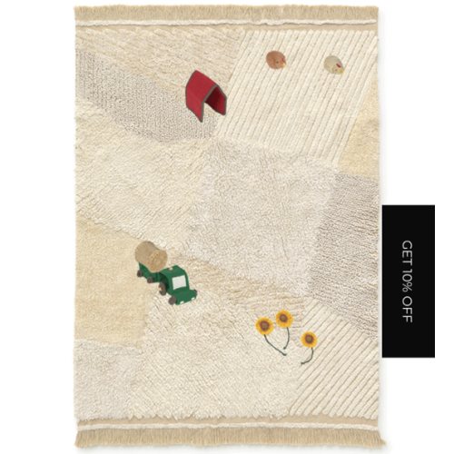 WASHABLE PLAY RUG FARM FIELDS