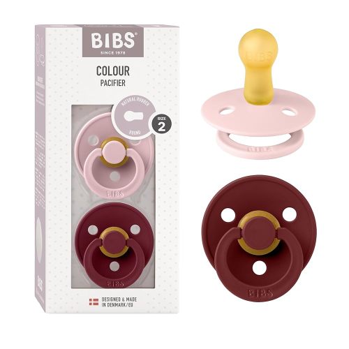 BIBS Pacifiers | Natural Rubber Baby Pacifier Combo | Set of 2 BPA-Free Soothers