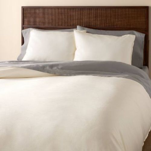 3pc Solid Duvet Cover Set Sour Cream - Hearth & Hand™ with Magnolia