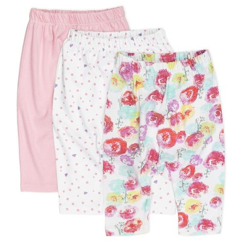 HonestBaby Multipack Harem Pants Roomy Fit Pull on Bottoms 100% Organic Cotton for Infant Baby Boys, Girls, Unisex