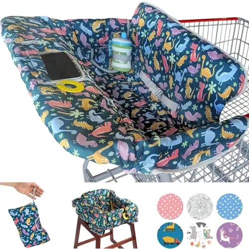Suessie Shopping Cart Cover and High Chair Cover, Dinosaurs