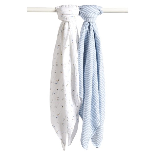 2-Pack Assorted Muslin Swaddles