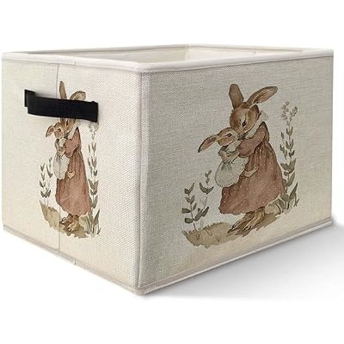 Vintage Bunny Storage Bins Basket