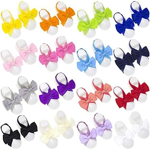 Toptim Baby Girl's Barefoot Sandals Flower for Newborn Toddlers (0-3T)