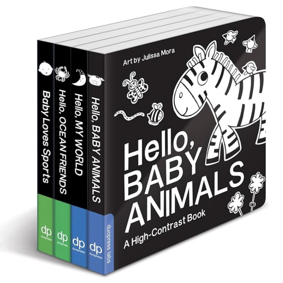 High Contrast Baby Book Set: 4 Board Books for Newborns