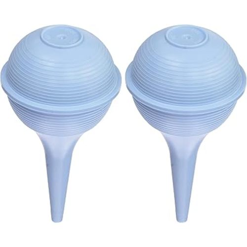 DMI Baby Nasal Aspirator, Ear Syringe, Clears Airway & Nasal Passages, Gentle Suction, Portable & Lightweight, Doubles as Earwax Removal Tool, Blue (Pack of 2)