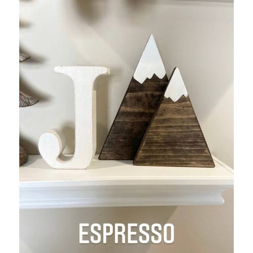 Set of 2 Wooden Mountains, Nursery Decor, Rustic Mini Mountains, Woodland Nursery, Mini Mountain