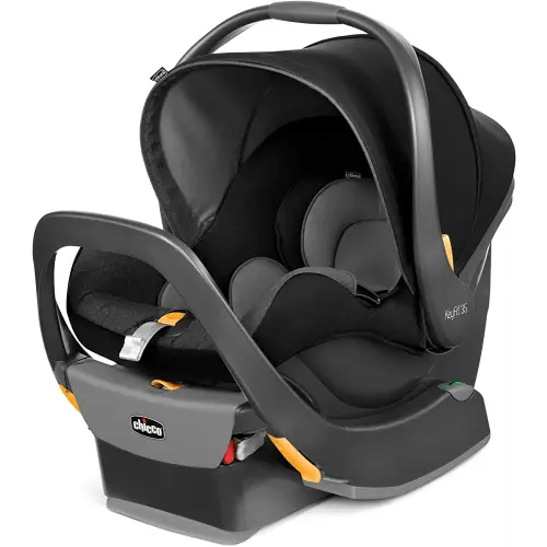 Chicco KeyFit 35 Infant Car Seat and Base, Rear-Facing Seat for Infants 4-35 lbs, Includes Infant Head and Body Support, Compatible with Chicco Strollers, Baby Travel Gear | Onyx/Black