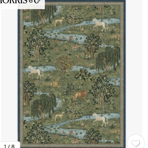 Morris & Co. Owl & Willow Green Rug | Ruggable 5x8