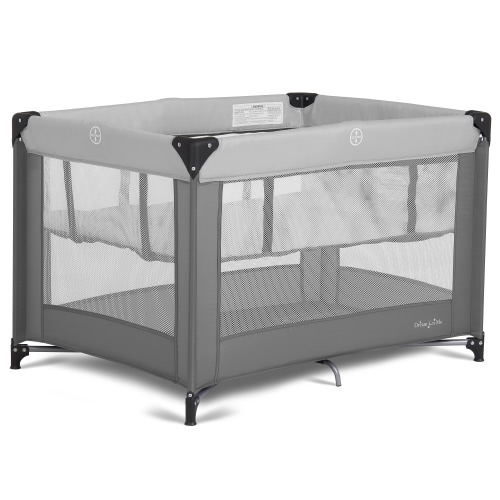 Dream on Me Zazzy Portable Play yard with Bassinet, Gray, Unisex