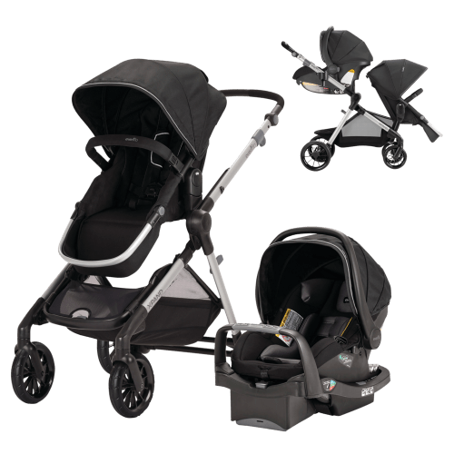 Evenflo Pivot Xpand Modular Compact Fold Travel System w/ Stroller & Car Seat