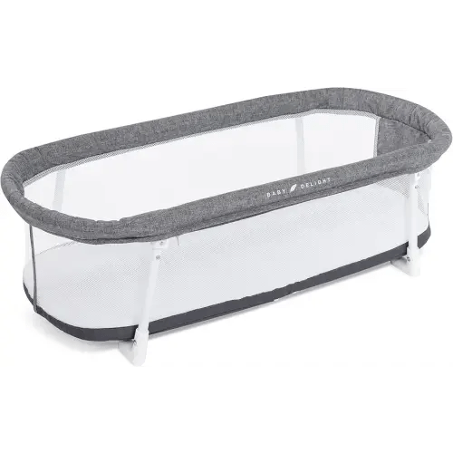 Baby Delight Snuggle Nest Bassinet, Portable Baby Bed, for Infants 0 – 5 Months, Charcoal Tweed