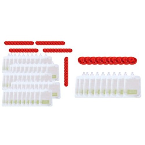 60PCS Reusable Baby Food Pouches BPA Free Applesauce Yogurt Puree Squeeze Pouch Toddlers Baby Freezer Safe Food Storage Bags
