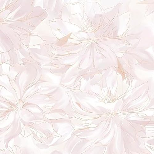 Dimoon 393"x17.3" Peel and Stick Wallpaper Pink Floral Boho Cute Contact Paper Pink Girly White Flower Wallpaper Removable Dorm Girls Wall Paper Self Adhesive Modern Kitchen Bedroom Vinyl Roll