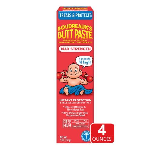 Boudreaux's Butt Paste Baby Diaper Rash Cream Maximum Strength - 4oz